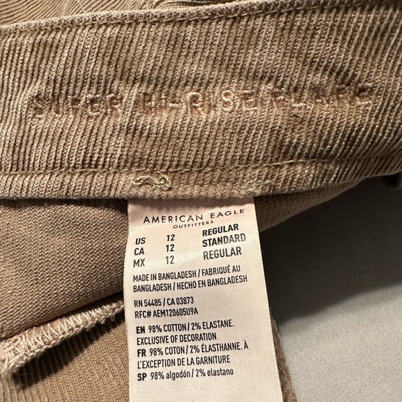 American Eagle Outfitters Tan Flare Corduroy Pants - Picture 6 of 7